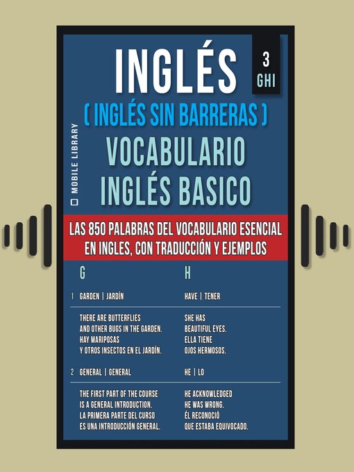 Title details for Inglés (Inglés Sin Barreras) Vocabulario Inglés Basico--3--GHI by Mobile Library - Available